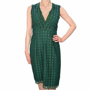 REISS | Beautiful Embroidered Emerald Green Reiss Dress | Size 4